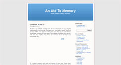 Desktop Screenshot of anaidtomemory.ancient-future.net